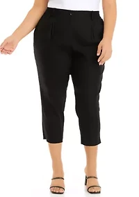 Plus Stretch Linen Pants