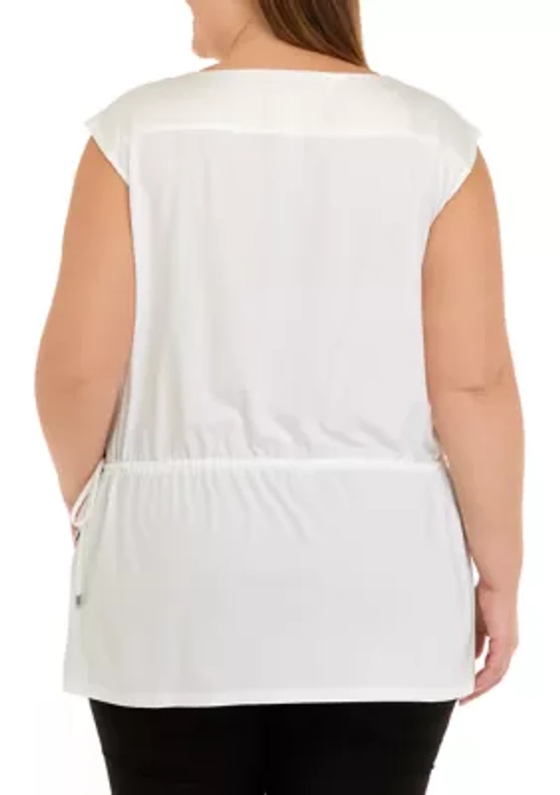 Plus Cinched Waist Tunic