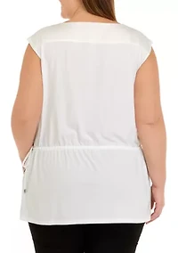 Plus Cinched Waist Tunic
