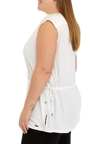 Plus Cinched Waist Tunic