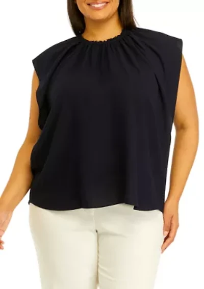 Plus Textured Woven Top