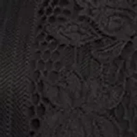 Plus 3/4 Sleeve Mock Neck Lace Top