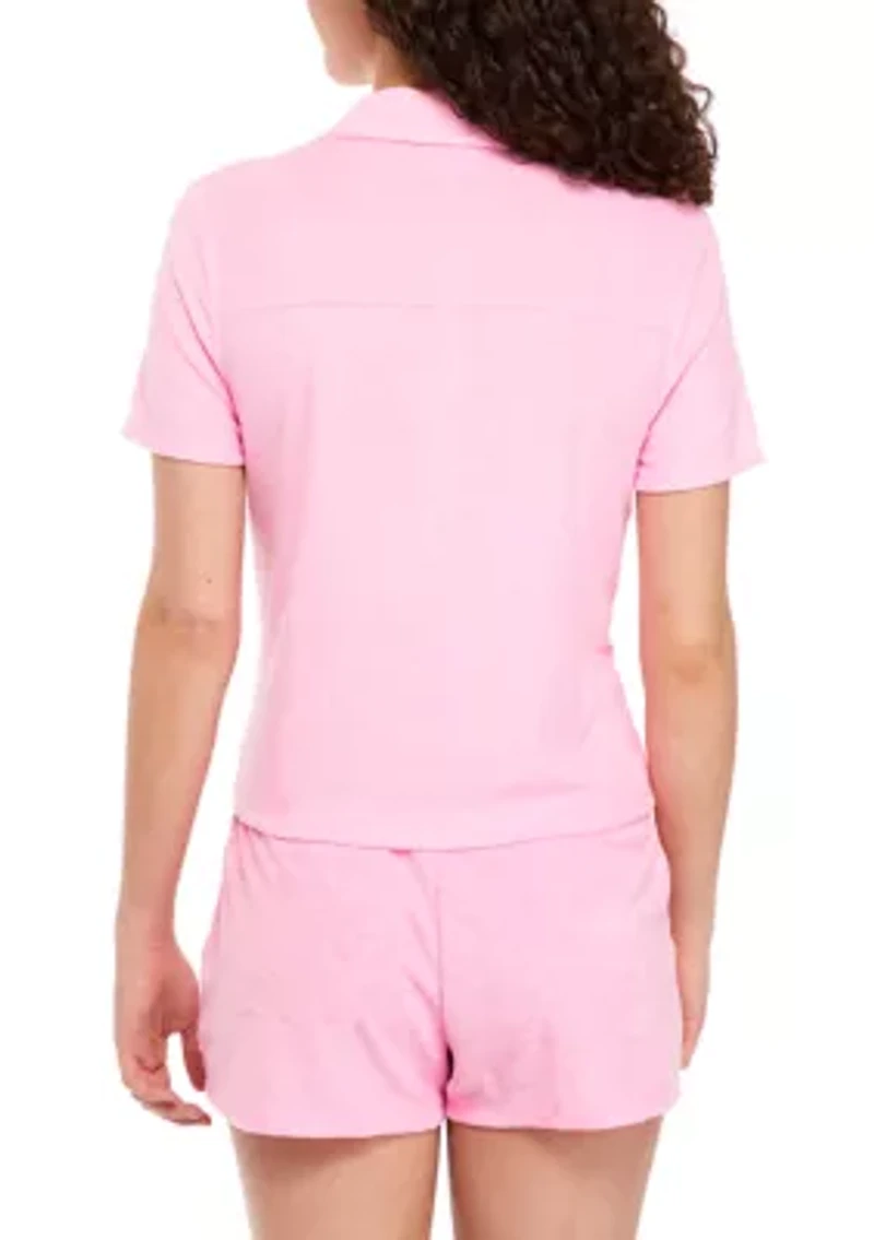 Juniors' Terry Polo Shirt