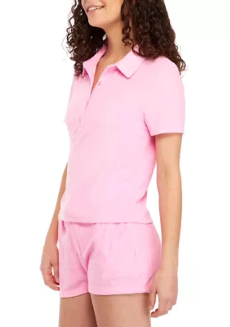 Juniors' Terry Polo Shirt