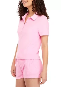 Juniors' Terry Polo Shirt