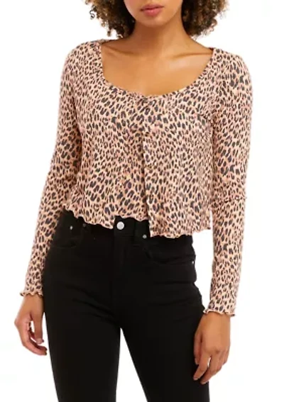 Juniors' Long Sleeve Cardigan Tank Set