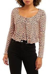 Juniors' Long Sleeve Cardigan Tank Set