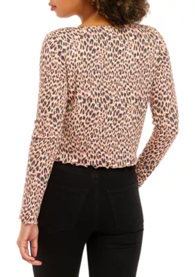 Juniors' Long Sleeve Cardigan Tank Set