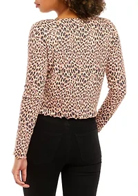 Juniors' Long Sleeve Cardigan Tank Set