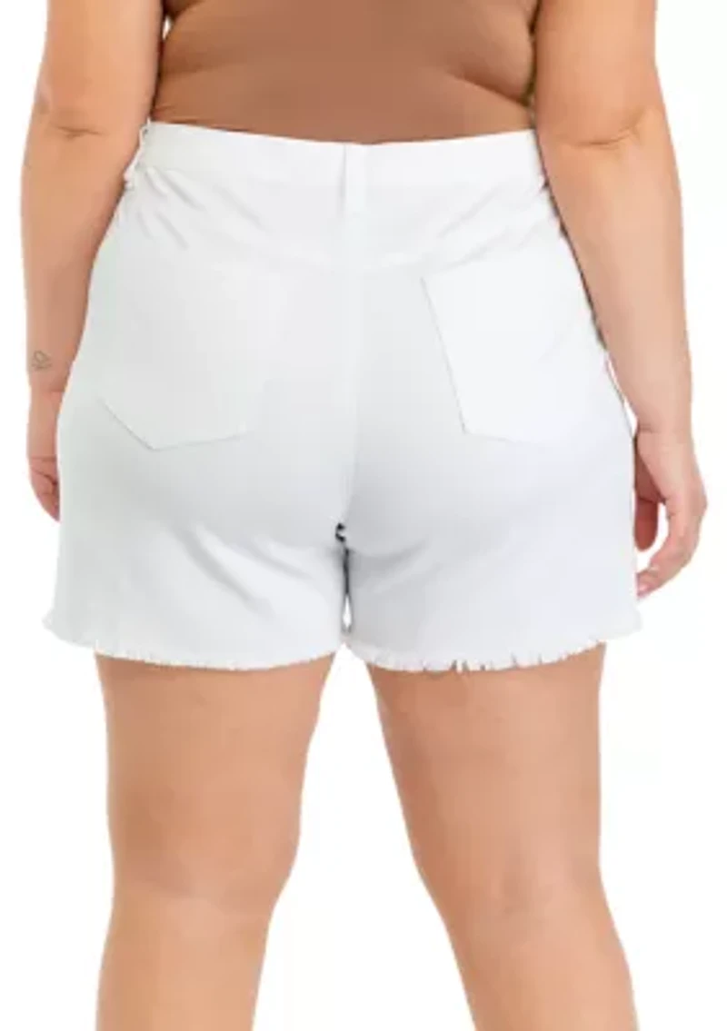 Plus 5" High Rise Shorts with Slits