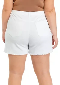 Plus 5" High Rise Shorts with Slits