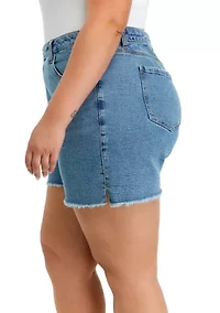 Plus 5" High Rise Shorts with Slits