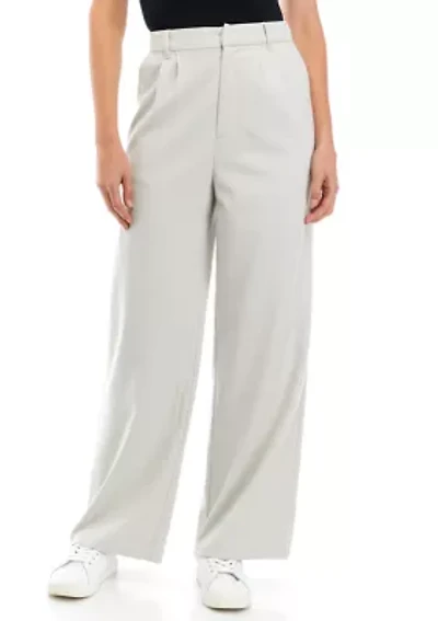 Juniors' Wide Leg Tailored Pants