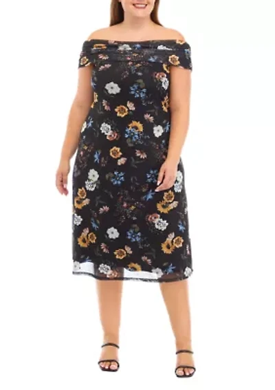 Plus Off the Shoulder Dress