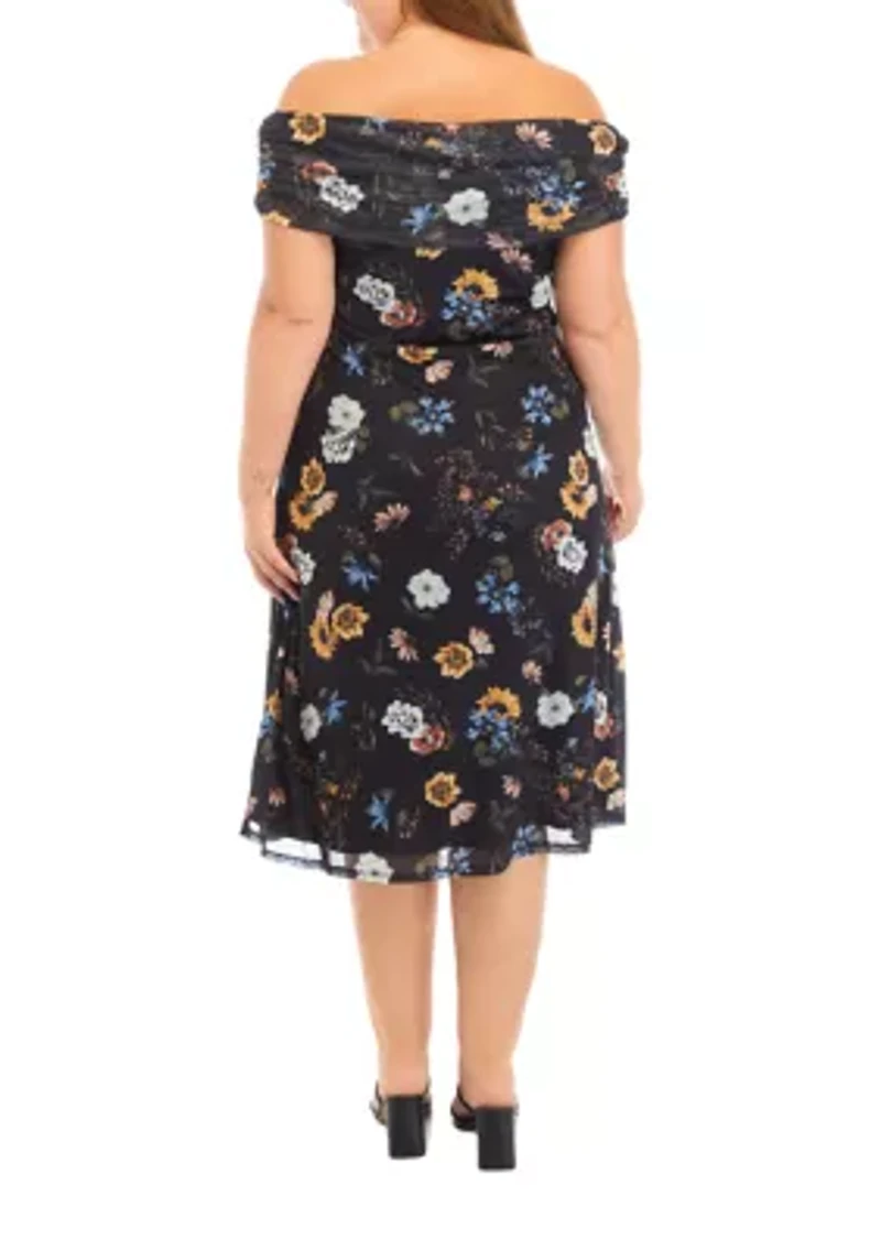 Plus Off the Shoulder Dress
