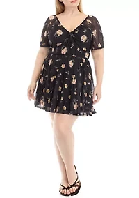 Plus Tiered Mini Dress