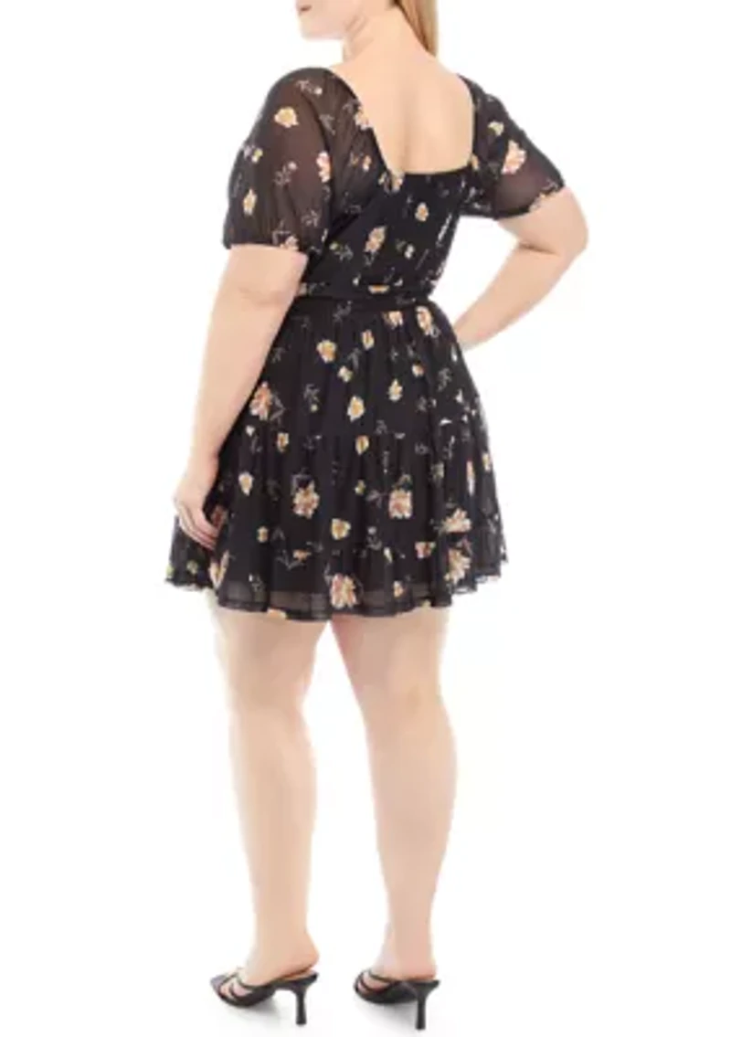 Plus Tiered Mini Dress