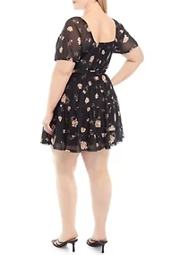 Plus Tiered Mini Dress