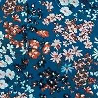Plus Puff Sleeve Floral Midi Dress