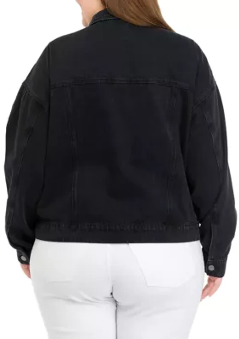Plus Denim Trucker Jacket