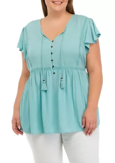 Plus Peasant Tunic Top
