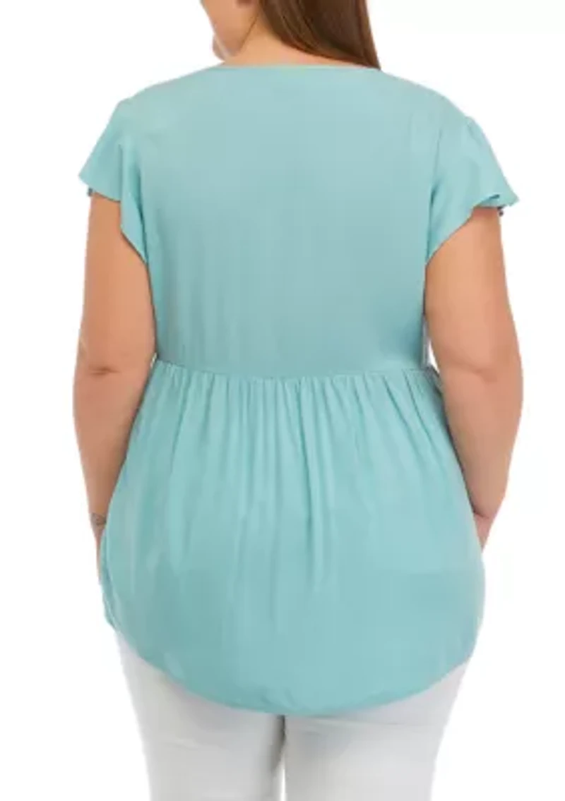 Plus Peasant Tunic Top