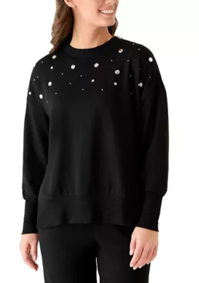 Brushed French Terry Long Sleeve Top