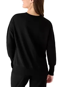 Brushed French Terry Long Sleeve Top