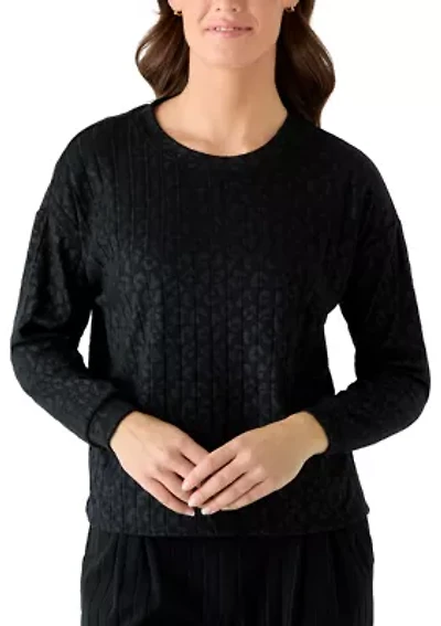 Women's Brushed Rib Long Sleeve Top
