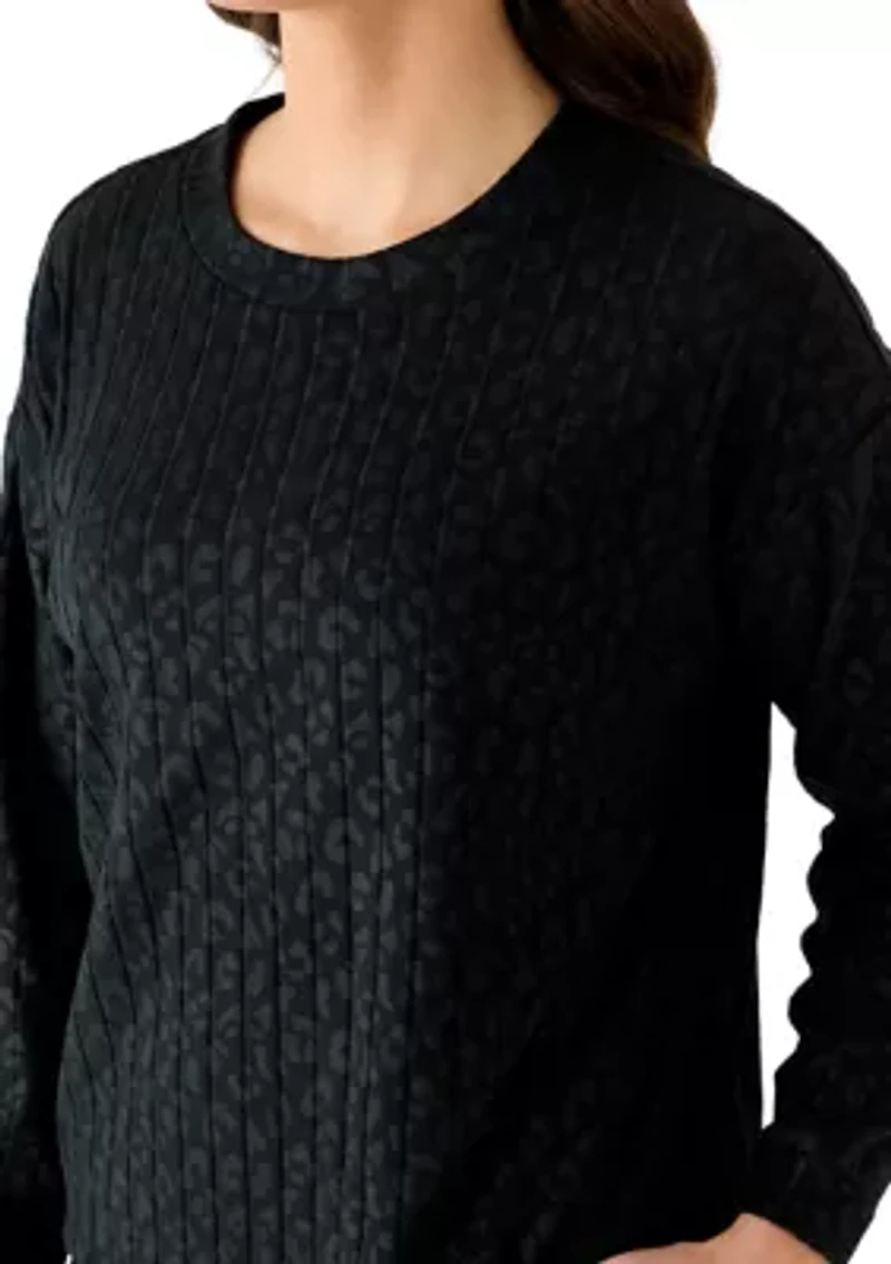 Women's Brushed Rib Long Sleeve Top