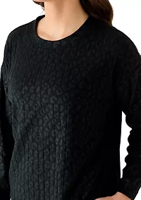 Women's Brushed Rib Long Sleeve Top