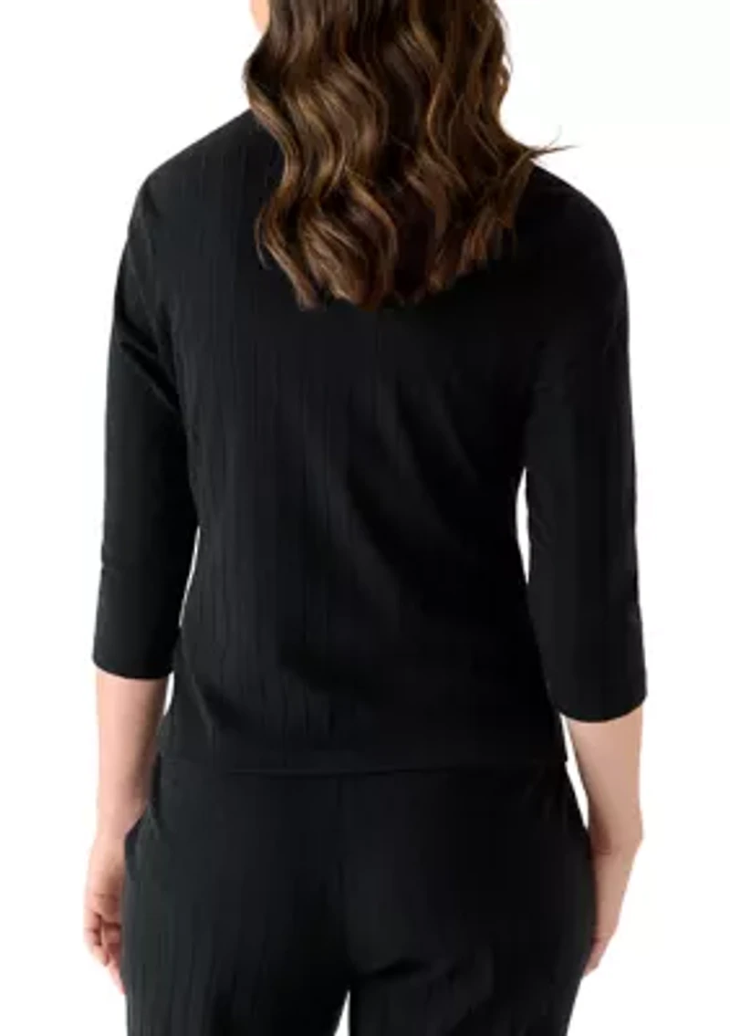 Women's Brushed Rib High Neck Top
