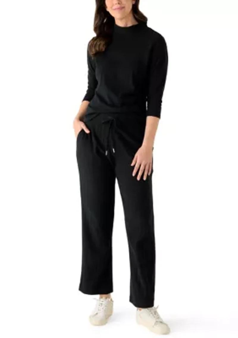 Women's Brushed Rib High Neck Top