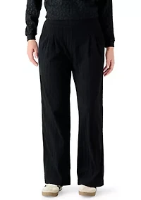 Women's Brushed Ribbed Wide Leg Pants