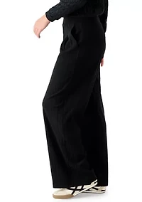 Women's Brushed Ribbed Wide Leg Pants