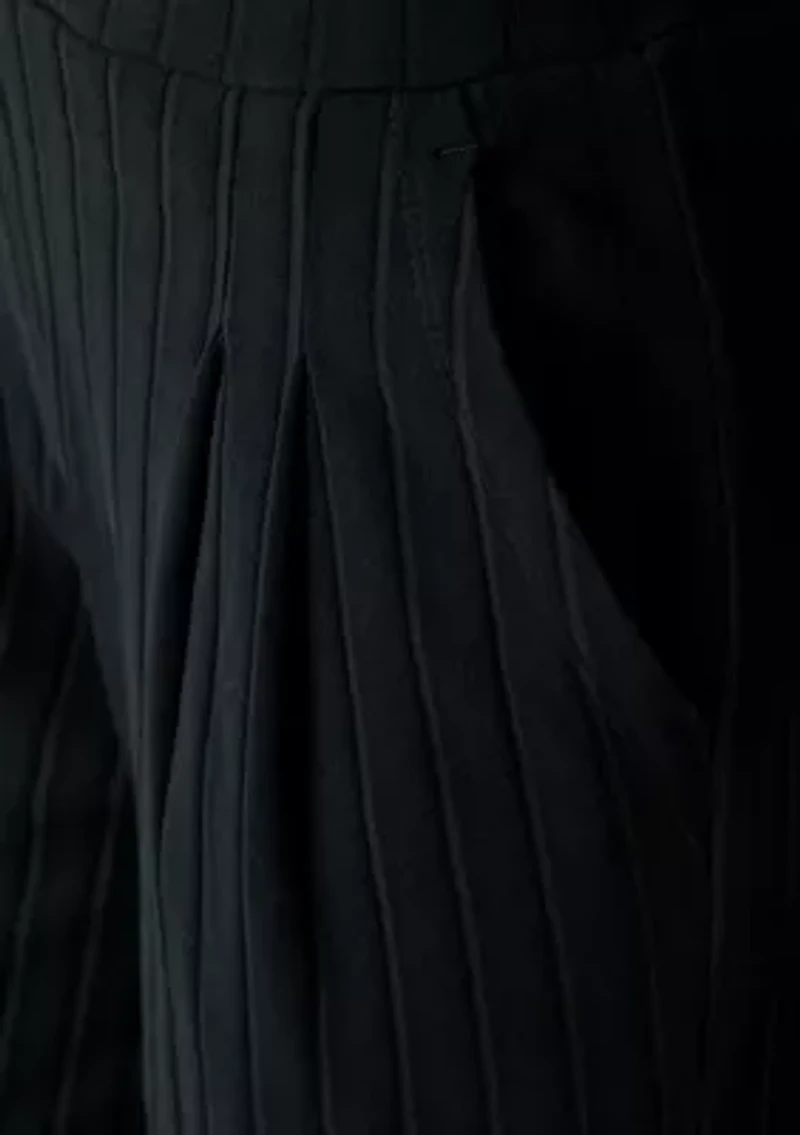 Women's Brushed Ribbed Wide Leg Pants