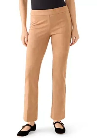 Women's Vegan Suede Flare Pants