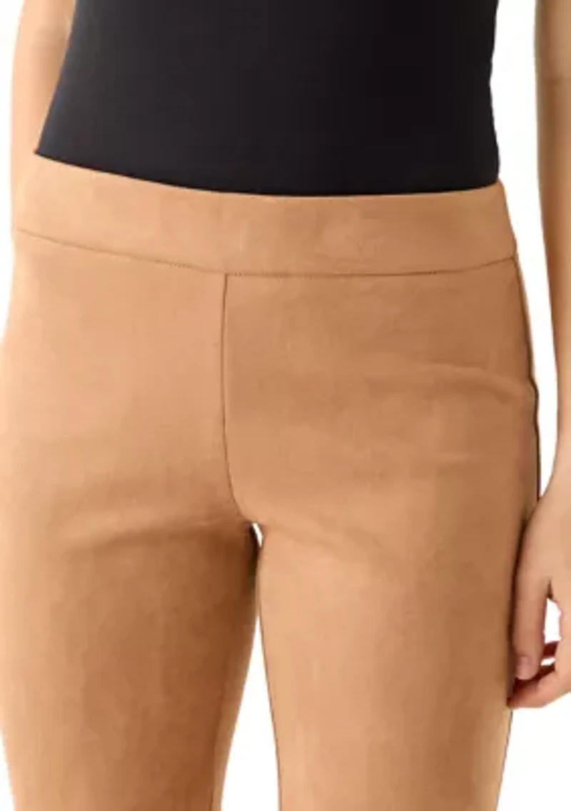 Women's Vegan Suede Flare Pants