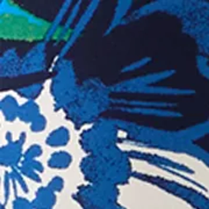 Women's Rolled Sleeve Printed Henley Shirt