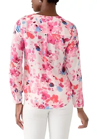 Petite Long Sleeve Henley Top