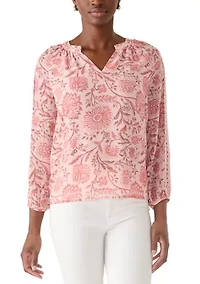 Petite Long Sleeve Anna Chiffon Blouse