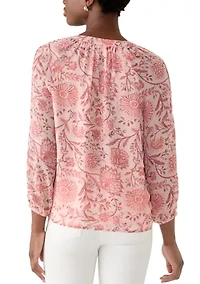Petite Long Sleeve Anna Chiffon Blouse