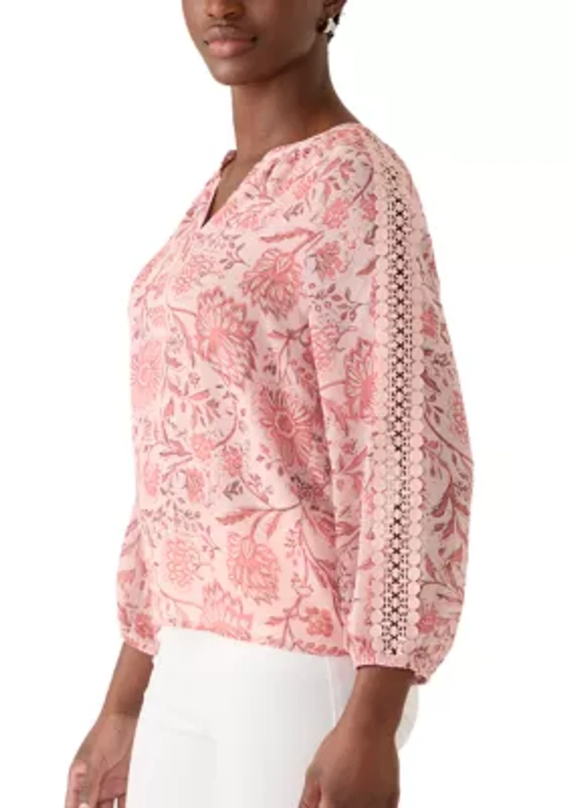 Petite Long Sleeve Anna Chiffon Blouse