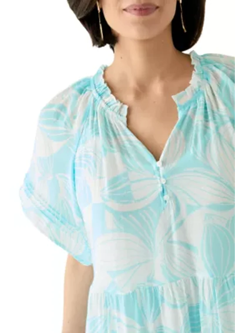 Petite Flutter Sleeve Midi Dress