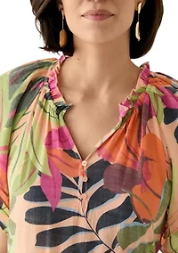 Petite Flutter Sleeve Midi Dress