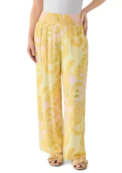 Petite Pull On Wide Leg Pants