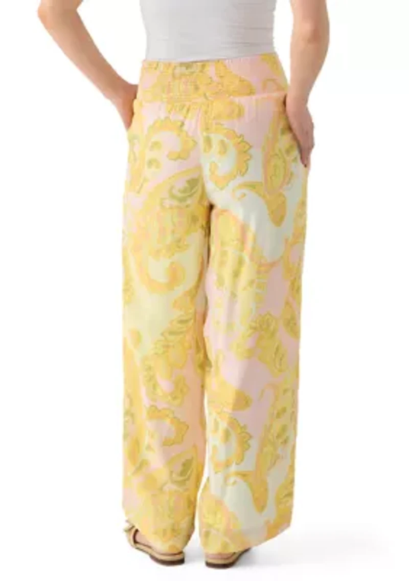 Petite Pull On Wide Leg Pants