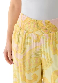 Petite Pull On Wide Leg Pants