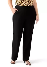 Plus Ponte Straight Pants