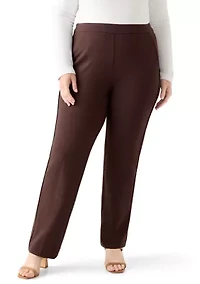 Plus Ponte Straight Pants